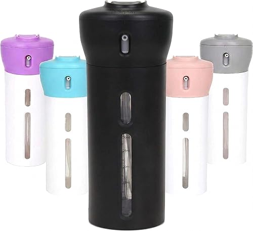 Travigo - Dispensador de botellas para viaje 4 en 1, incluye cuatro botellas vacías reutilizables de 1.4 onzas Contenedores de 1.4 onzas para