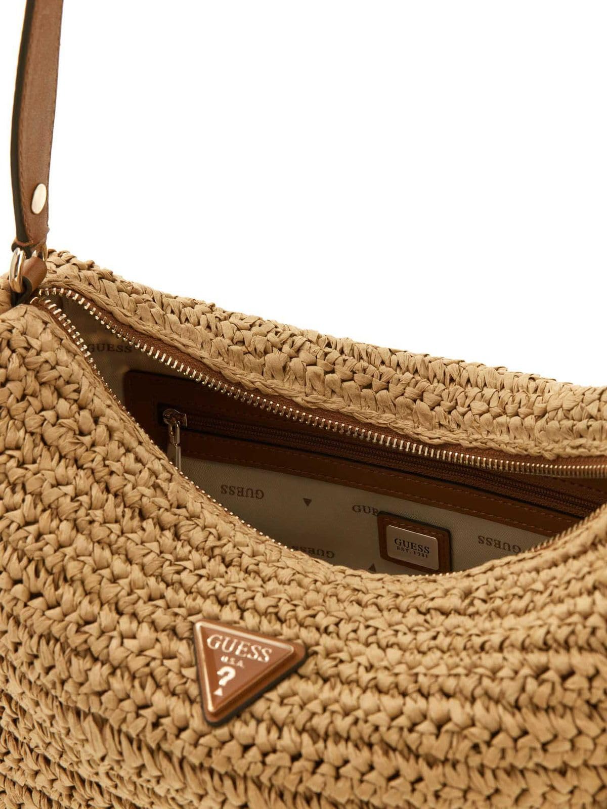 GUESS borsa a tracolla Ofelia Hobo Shoulder Bag Natural/Cognac marrone chiaro