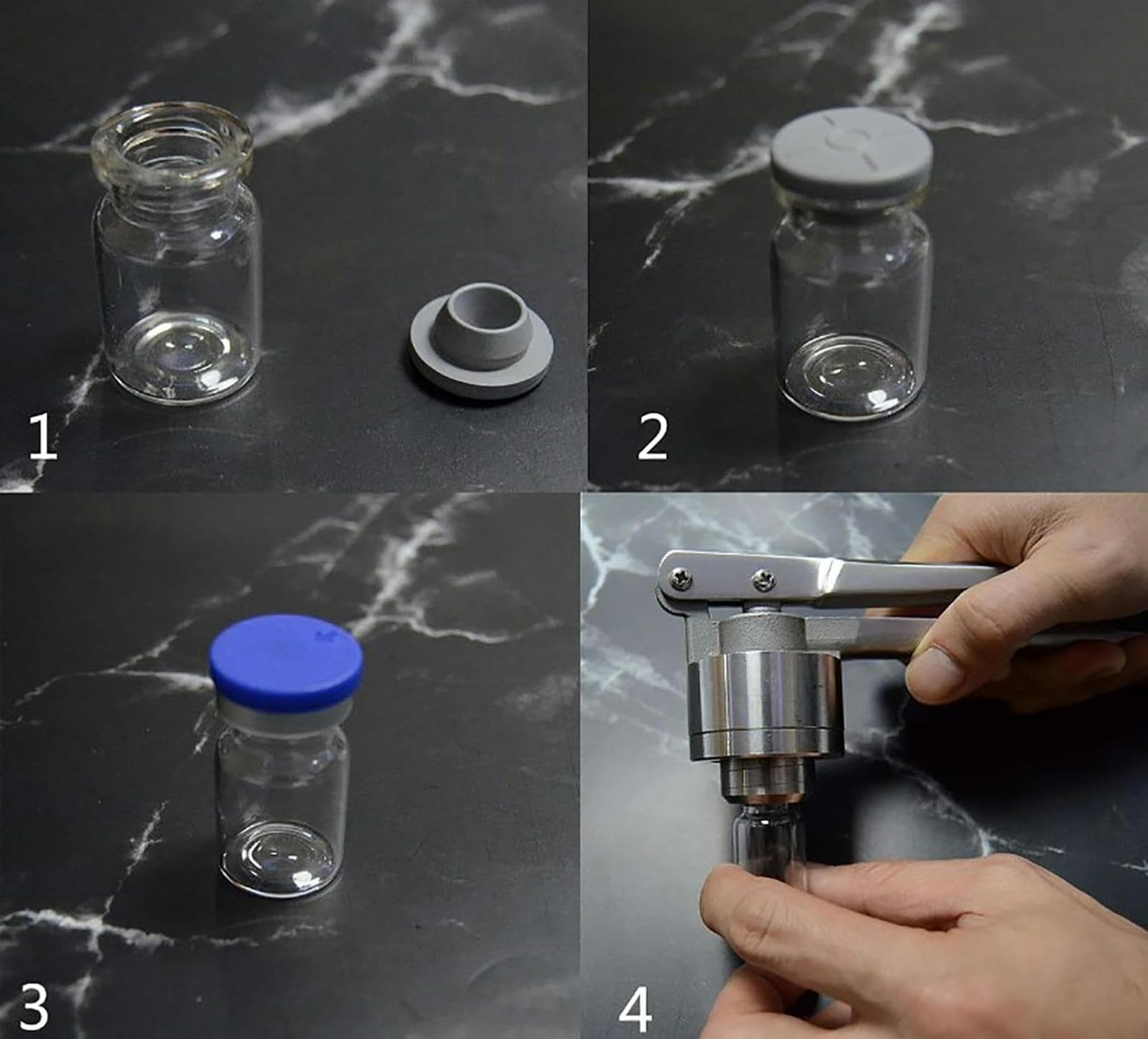 Generic Engarzadora manual de frascos de perfume en aerosol – Máquina de sellado de acero inoxidable de 13 mm/15 mm/20 mm, crimpadora de viales de mano para un buen sellado