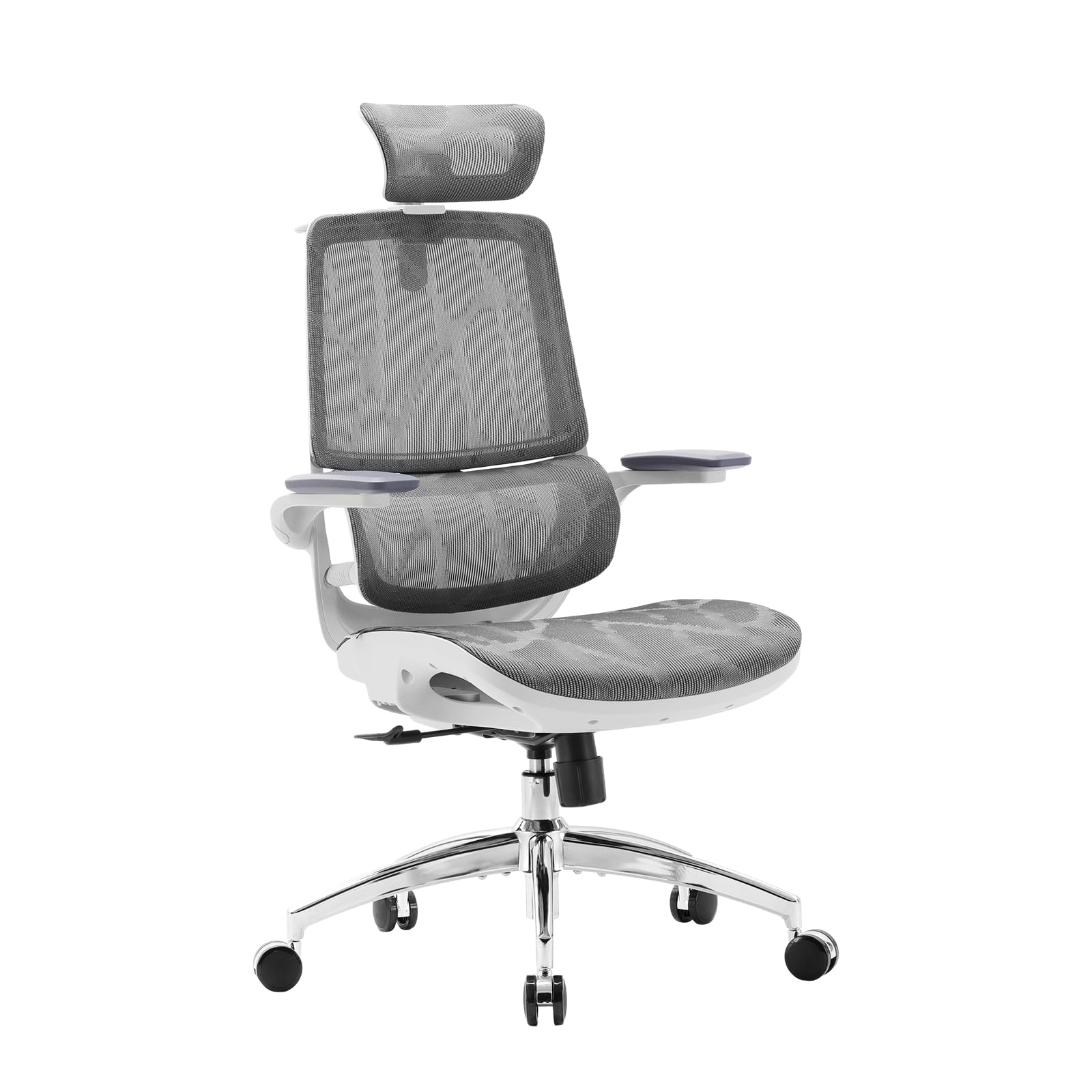 SIHOO M59AS-M301 Ergonomic Office Chair, Upgrade the large cushions,Breathable Mesh Desk Chair with Dual Back Design, Swivel Task Chair, Adjustable Height Gaming Chair(Grey)