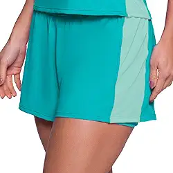 Short Duplo Feminino Academia Corrida Beach Tennis Proteção UV Poliamida Selene