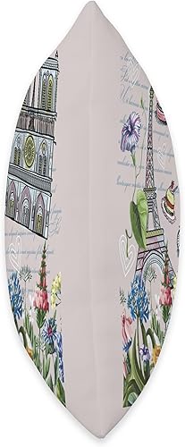 Miniatura 2 de Gifts of Paris Love Paris, Torre Eiffel, Notre Dame, paseo en bicicleta, almohada Traditions, 16 x 16, multicolor