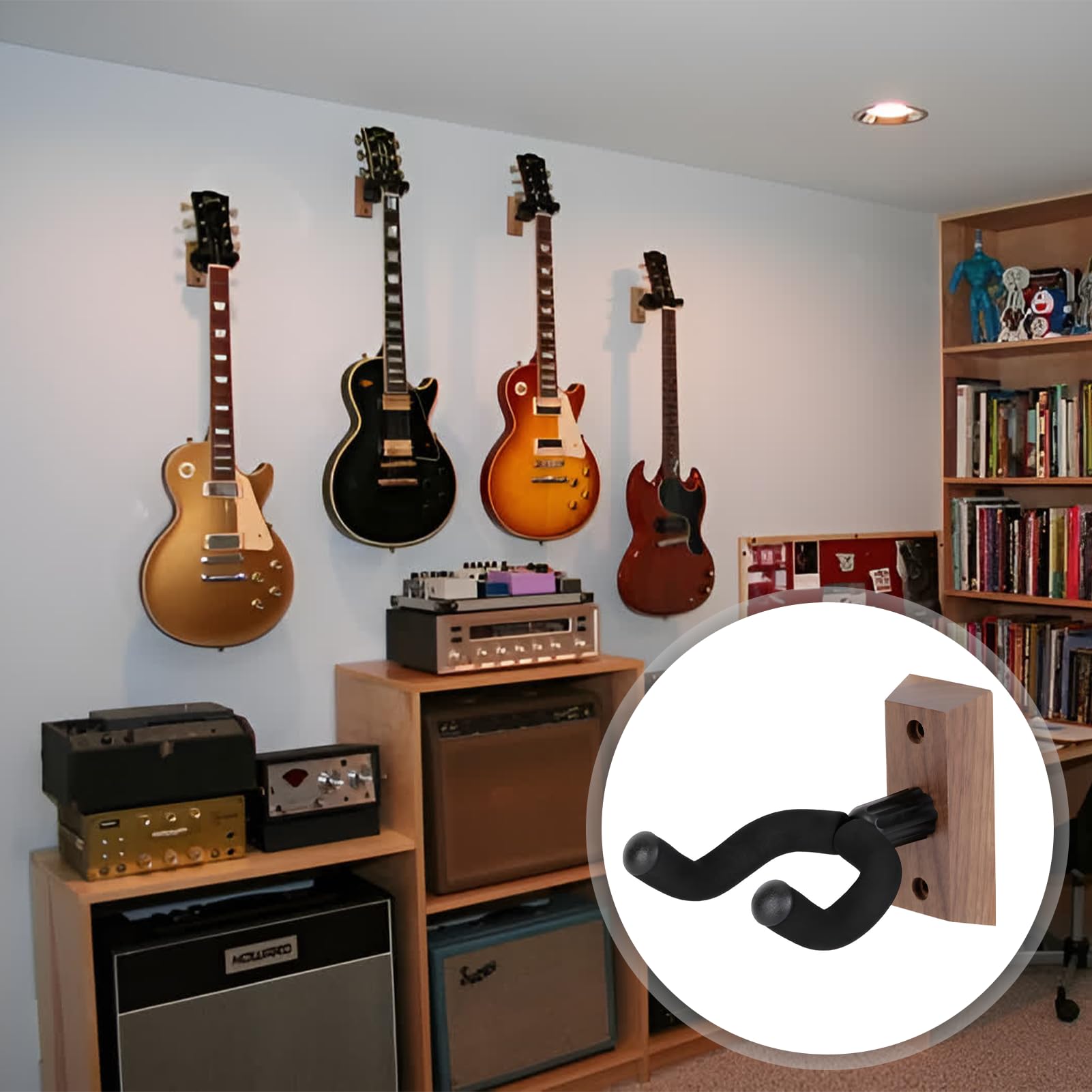 Gitarrenhalterung Wand,Gitarren Wandhalter,Gitarre Wandhalterung Für Wand,Klassische Akustikgitarre Haken,Gitarrenständer Mit Weich Gepolstertem Gitarrenhalter,Für Akustik,Elektrik,Gitarre,Ukulele