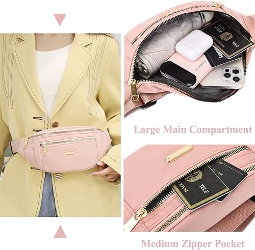 Miniatura 2 de Riñonera casual para mujer, resistente al agua, riñonera para correr, viajes, caminar, senderismo, Azul  Patchwork, talla única