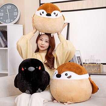 Amazon.co.jp: ぬいぐるみ カラス もちもちクッション 抱き枕 からす