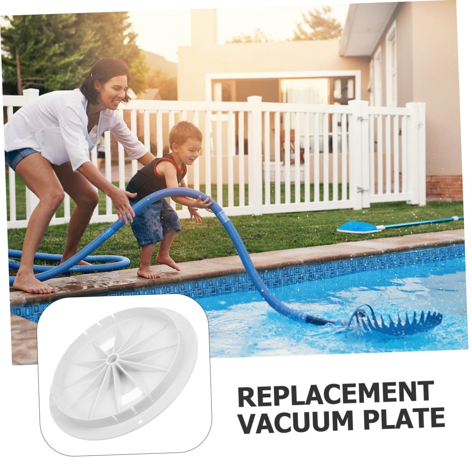Tapa de Skimmer Redonda para Piscina Sp10711 Sp10712s 1 | Abs Blanco, Repuesto Compatible, Prevención de Residuos, Accesorio de Recambio para Mantenimiento