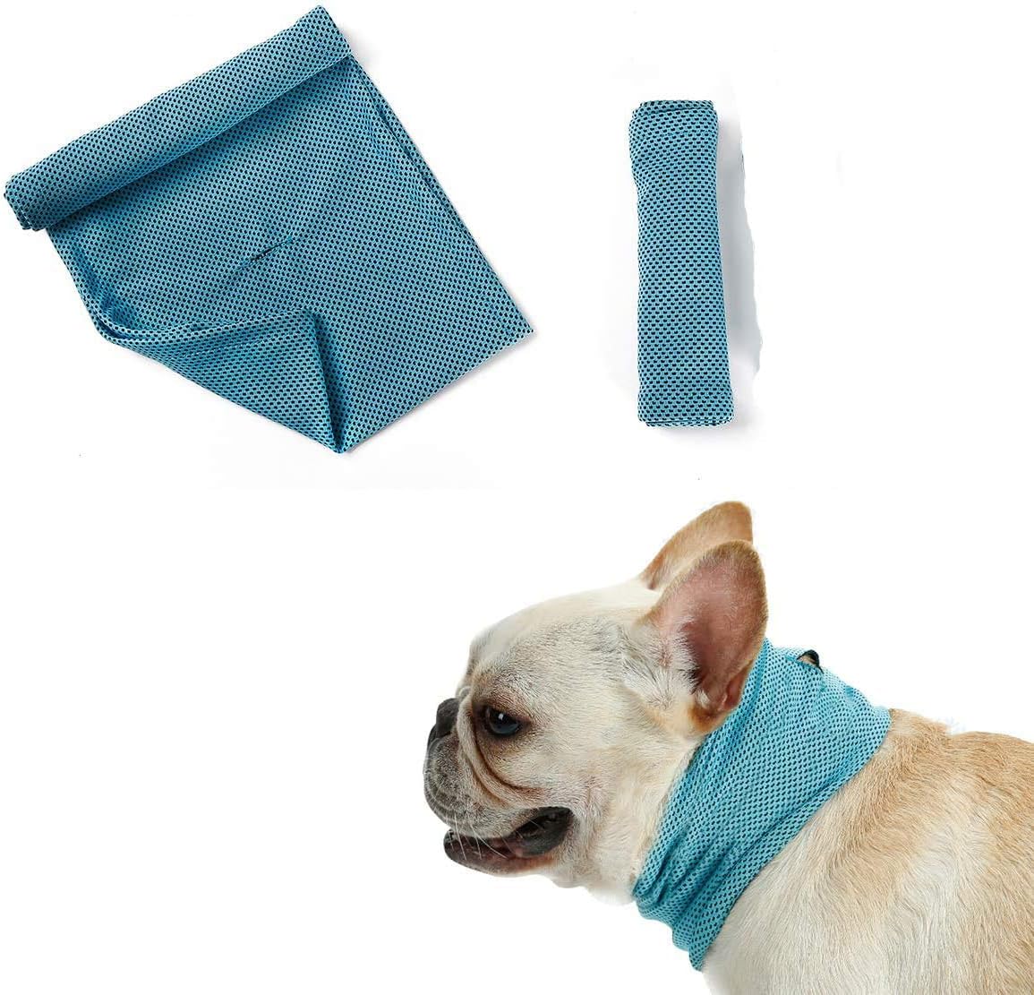 Kismaple 2pcs Cooling Dog Collar Summer Cooling Collar Scarf Chill Out