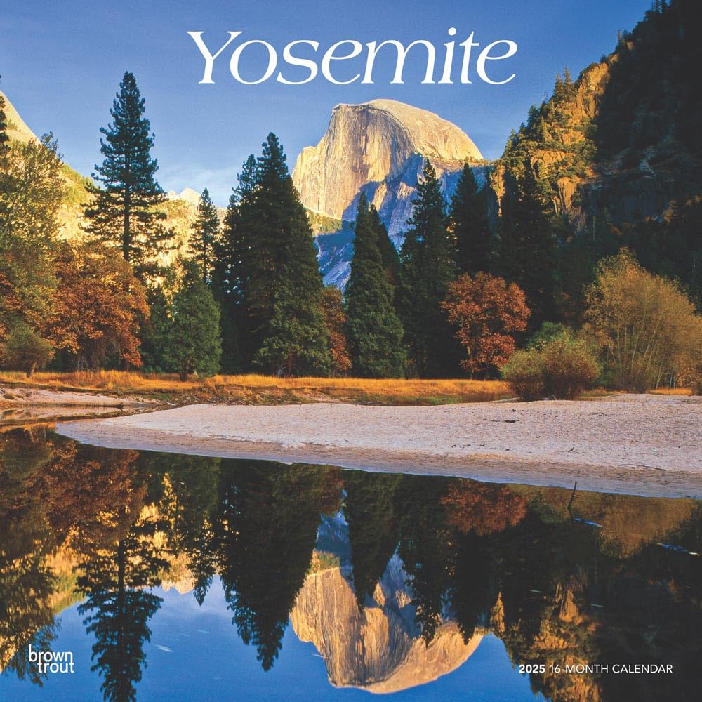 Yosemite | 2025 12 x 24 Inch Monthly Square Wall Calendar | Plastic-Free | BrownTrout | USA United States of America National Park West Scenic Nature