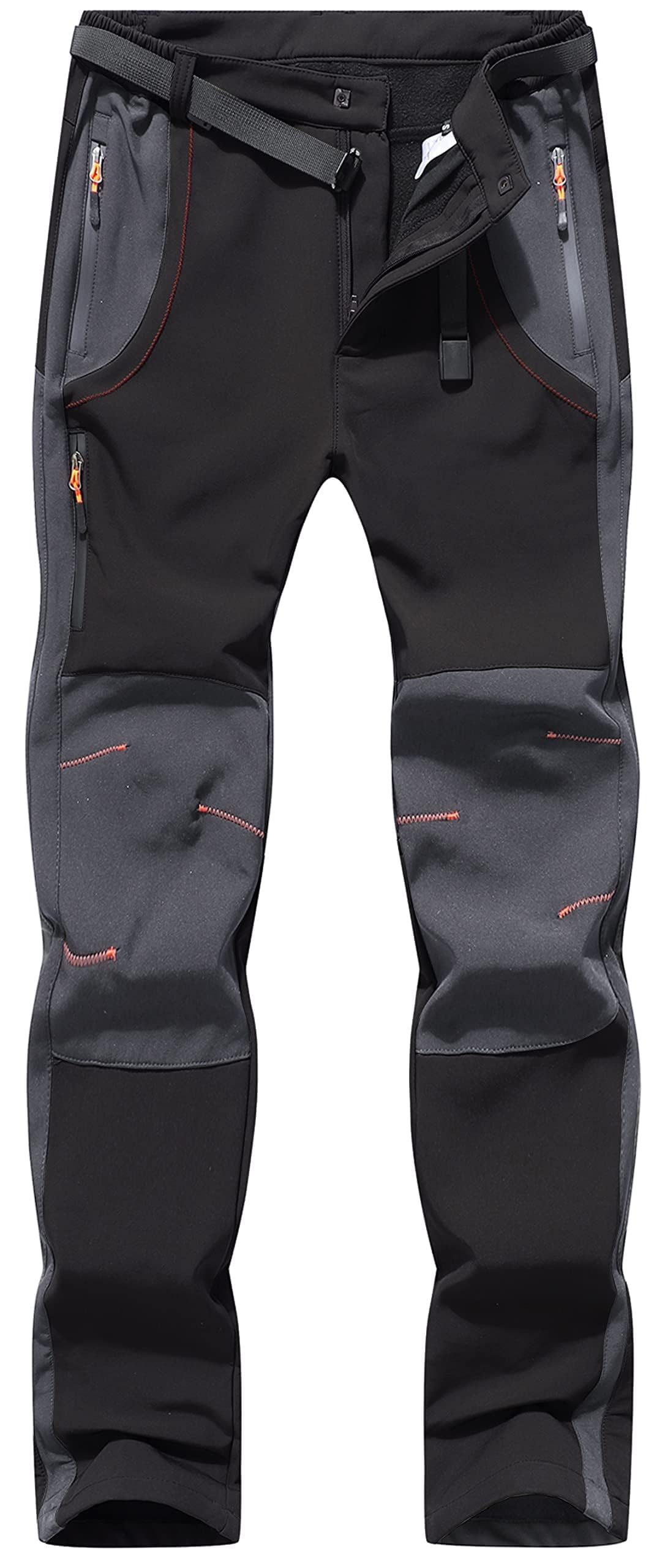 BenBoy Pantaloni Trekking Uomo Invernali Impermeabile Pantaloni da Sci Neve Arrampicata Escursionismo Caldo Pantaloni Softshell Outdoor