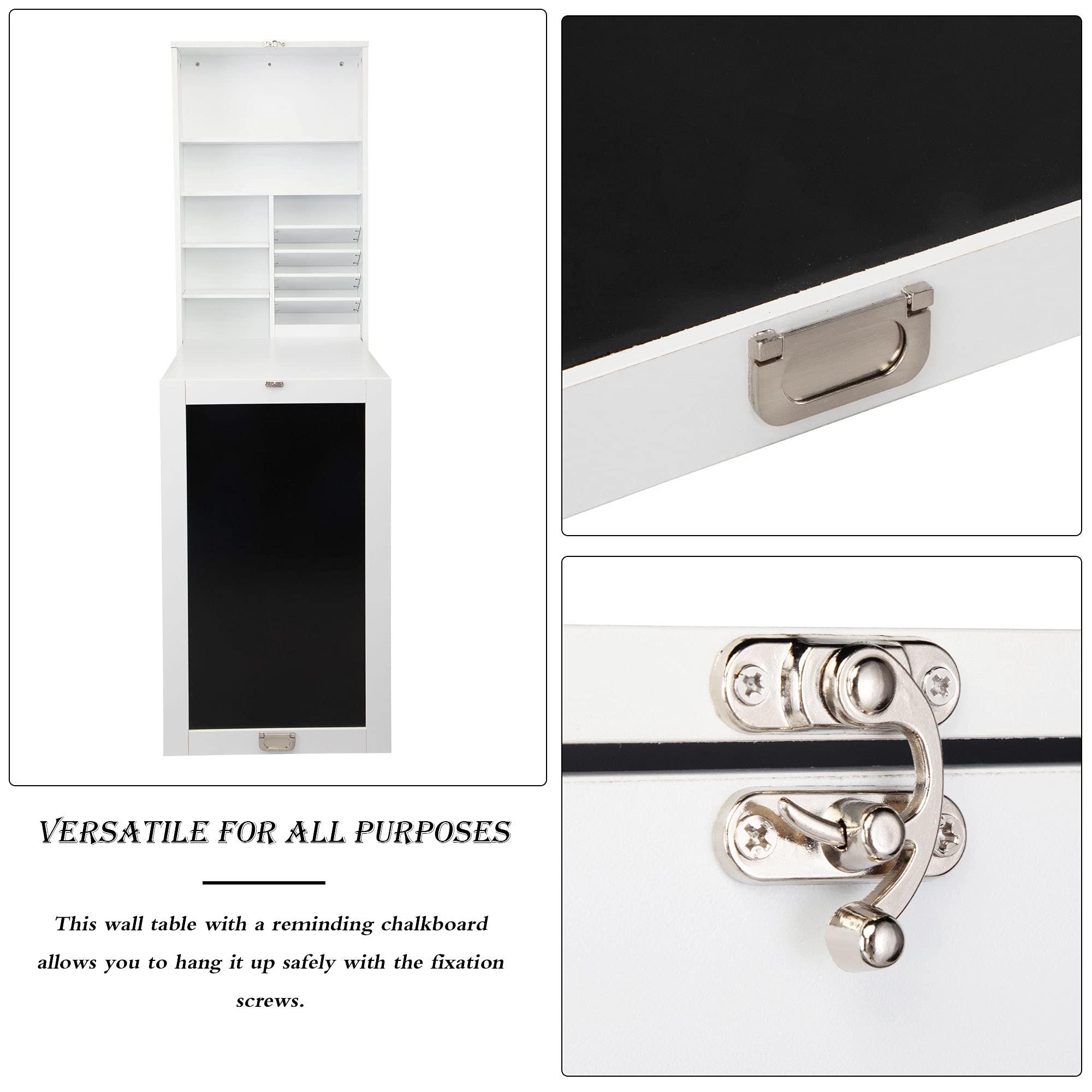 Sandinrayli Wall Mounted Desk Fold Down Table Craft with