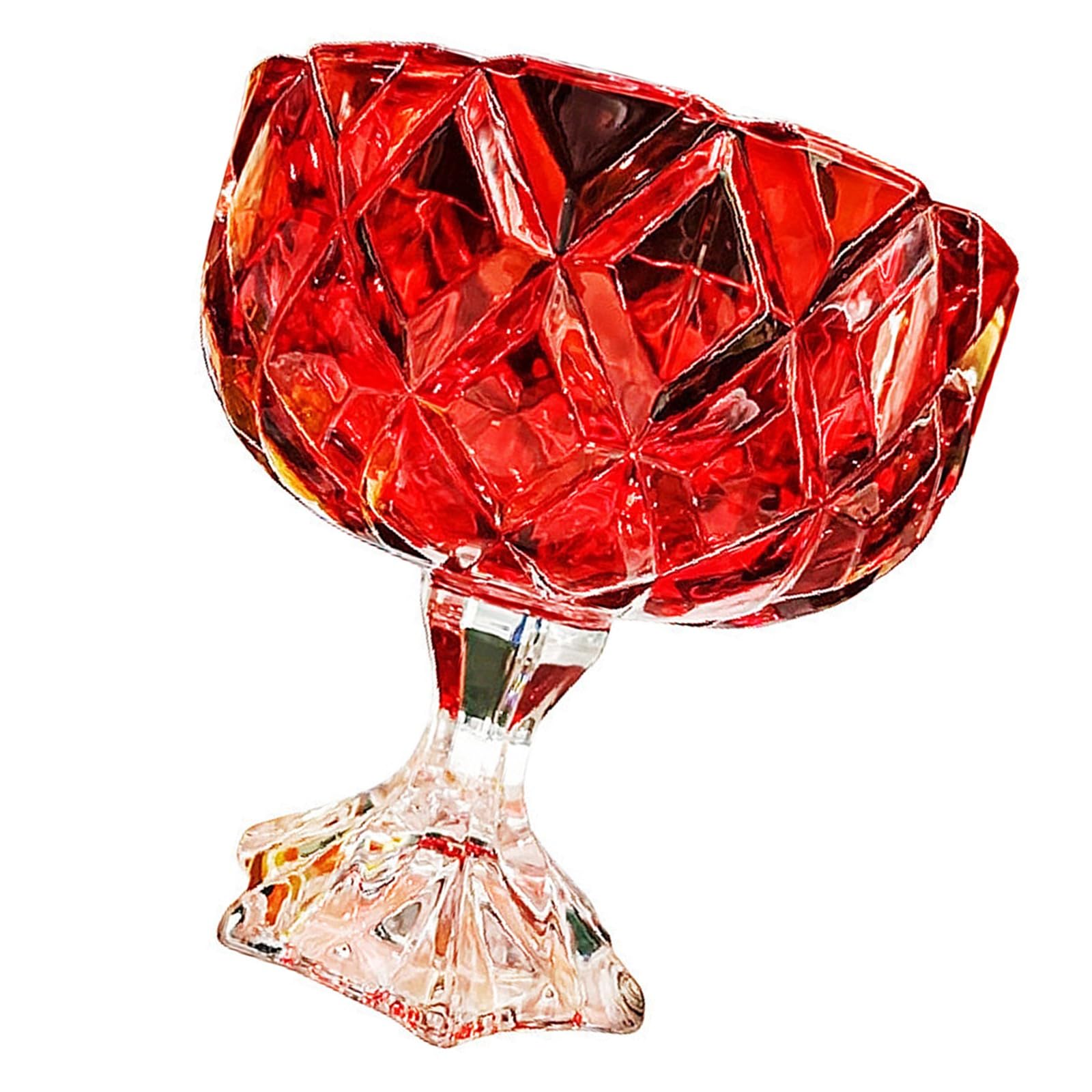 Foot European Styles Glasses Serving Tray Perfect for Displaying Dry Fruits Candies and Dessert on Table or Countertops High Foot Glasses Dessert Plate