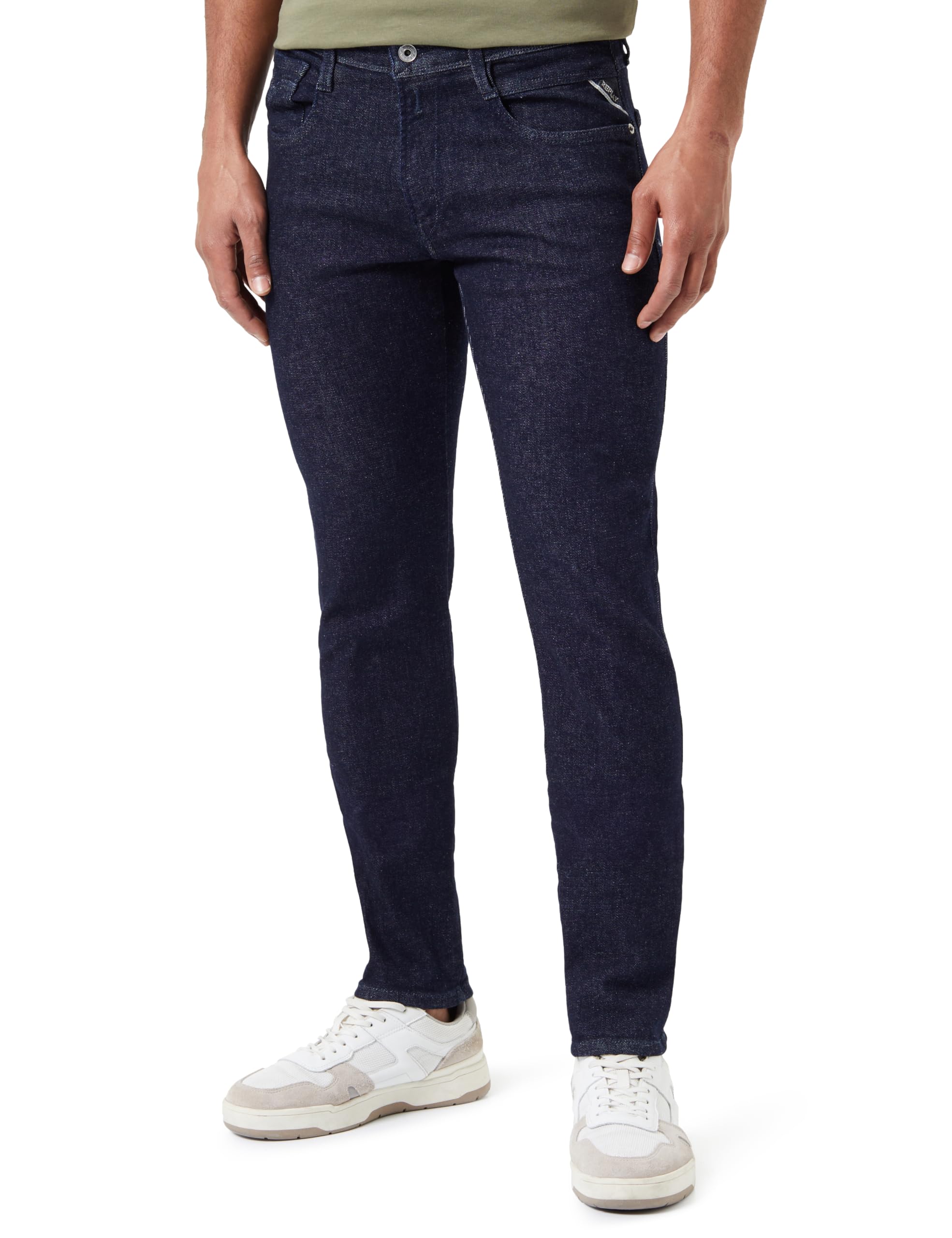 Replay Herren Jeans Anbass Slim-Fit mit Comfort Stretch, Dark Blue 007 (Blau), 29W / 34L