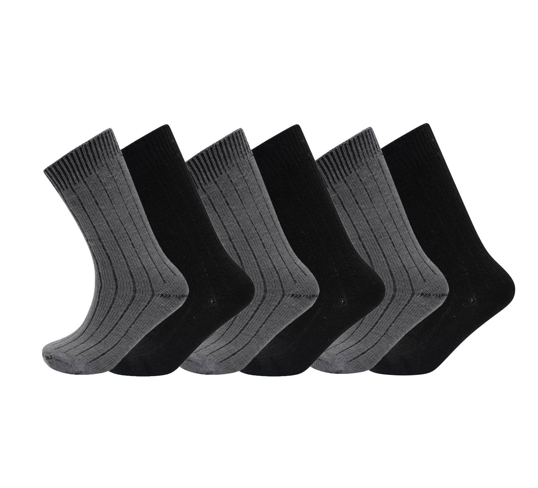 Sock Stack Men's Style 5 6 Pairs Of Merino Wool Socks, All Season Thermal Hiking Trekking Socks, Merino 5
