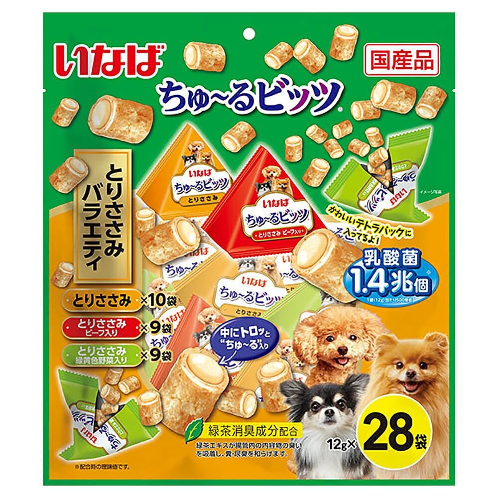 Amazon.co.jp: いなば ちゅ~るビッツ とりささみバラエティ 12g×28袋