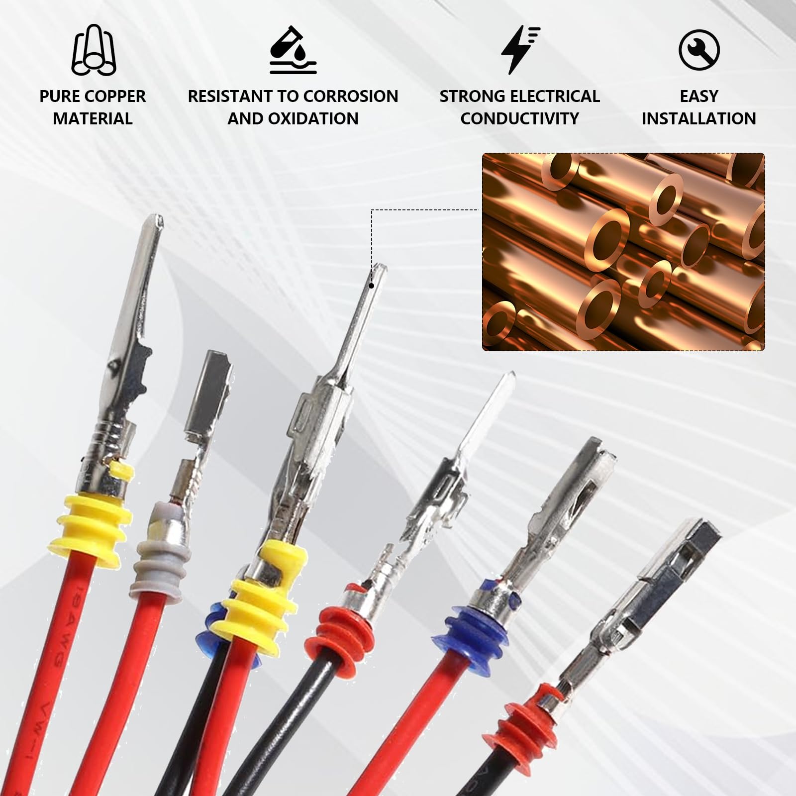 Connettore Elettrico Automobile Kit 950 Pz Pin Connettore 1/1,5/1,8/2,2/2,3/2,5/2,8/3,5 mm Maschio e Femmina Per Auto Moto e Barche