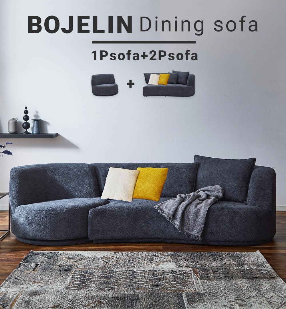 1点のみ大特価】ブークレソファ 3P グレー 韓国風 三人掛け ソファ カウチ