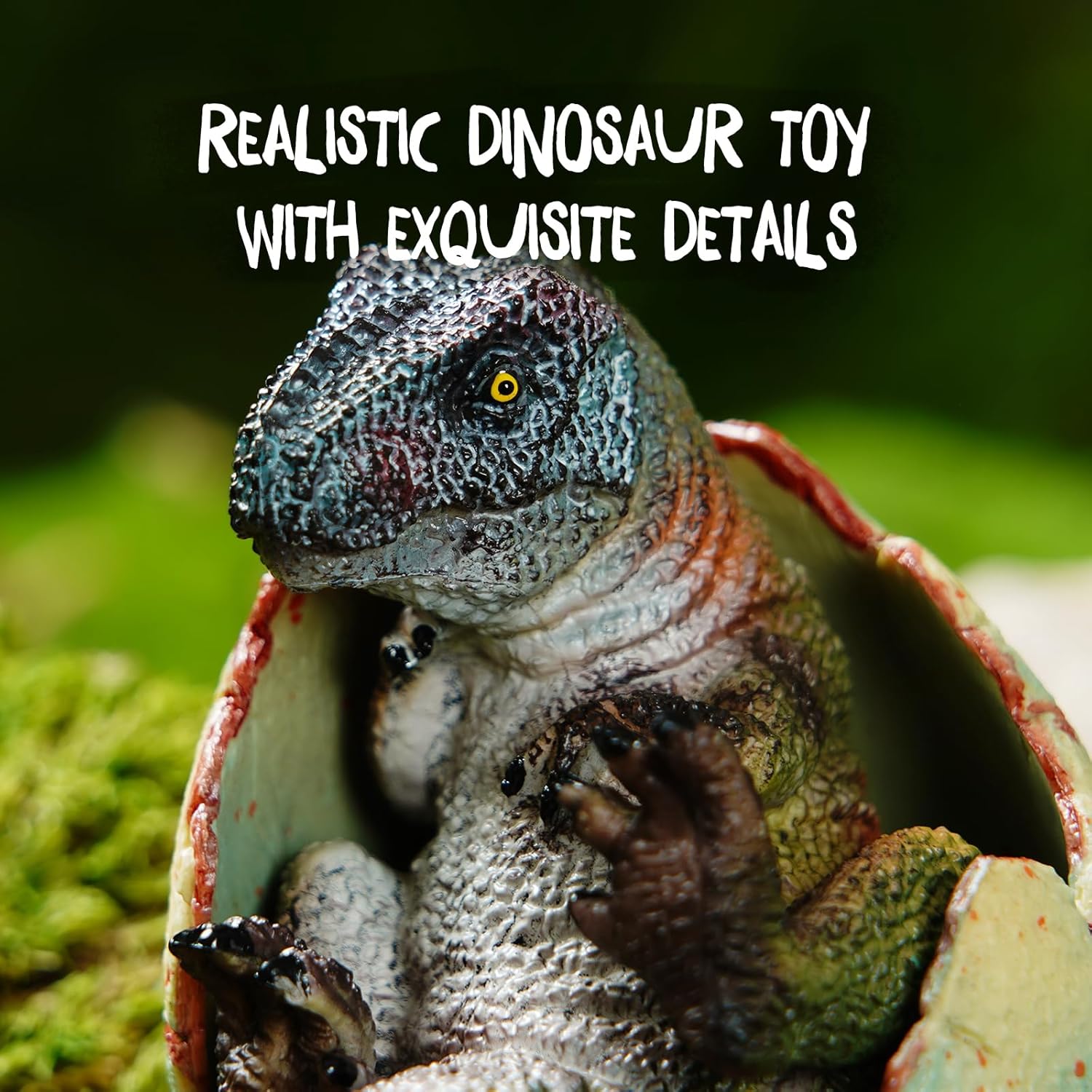 Baby Dinosaur Egg Toy with Detachable Eggshell, PVC Dino Figure for Kids image 4