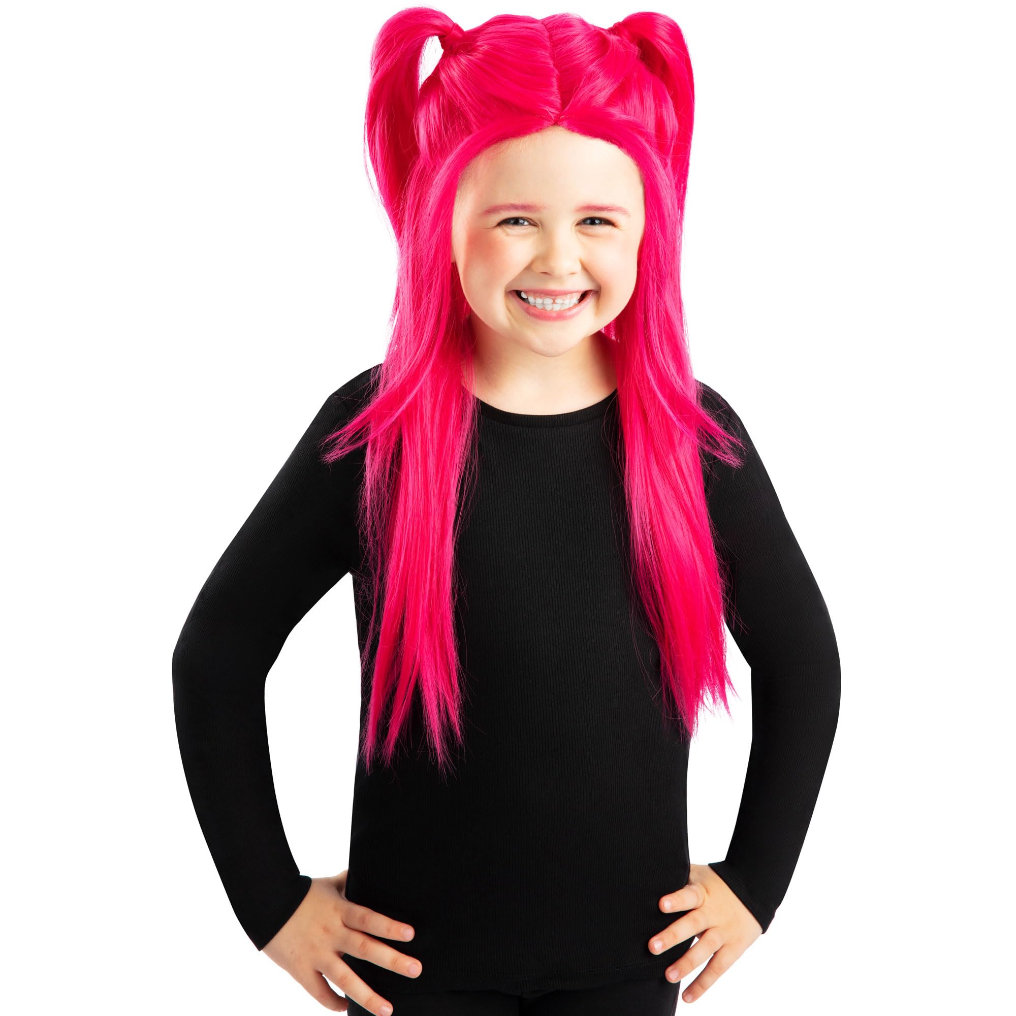 Rubies Official Netflix K-Pop Demon Hunters Mira Wig Child Costume Accessory, Kids Fancy Dress, One Size, Pink