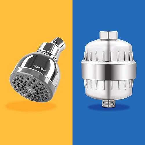 AquaBliss Filtro de ducha revitalizante y cabezal de ducha TurboSpa, reduce la picazón en la piel, la caspa, el eccema y mejora drásticamente la