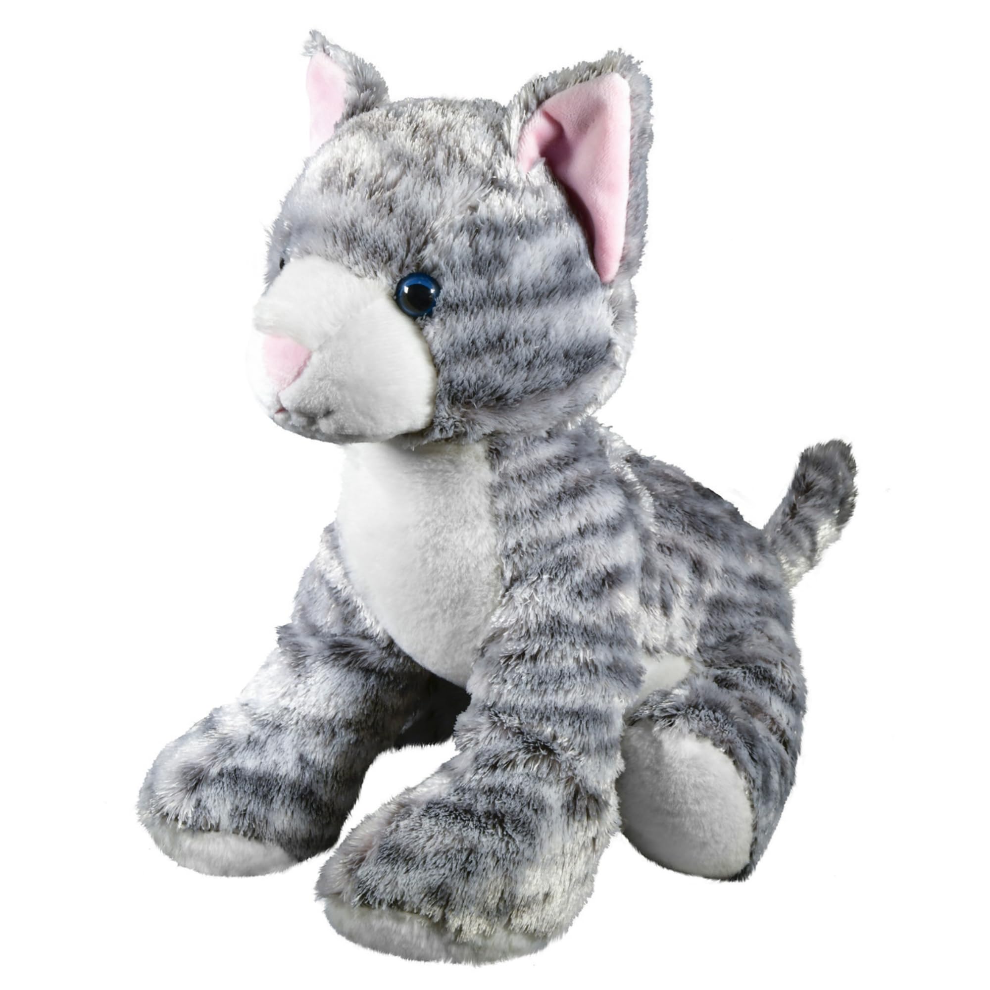 Little Grey Tabby Cat, Voice Recording Teddy Bear, Length 25cm, Record a 60 second personal message and send in a bear - Image 2