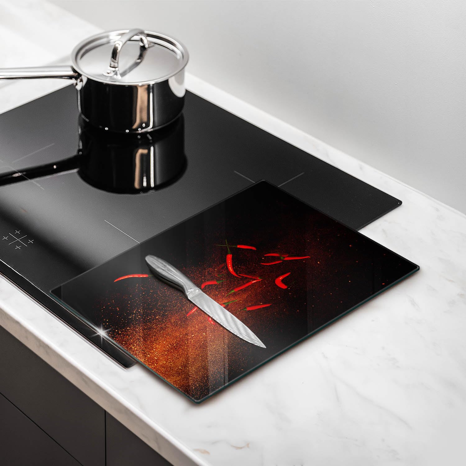 Tabla de cocina | Negro | Superficie impresa