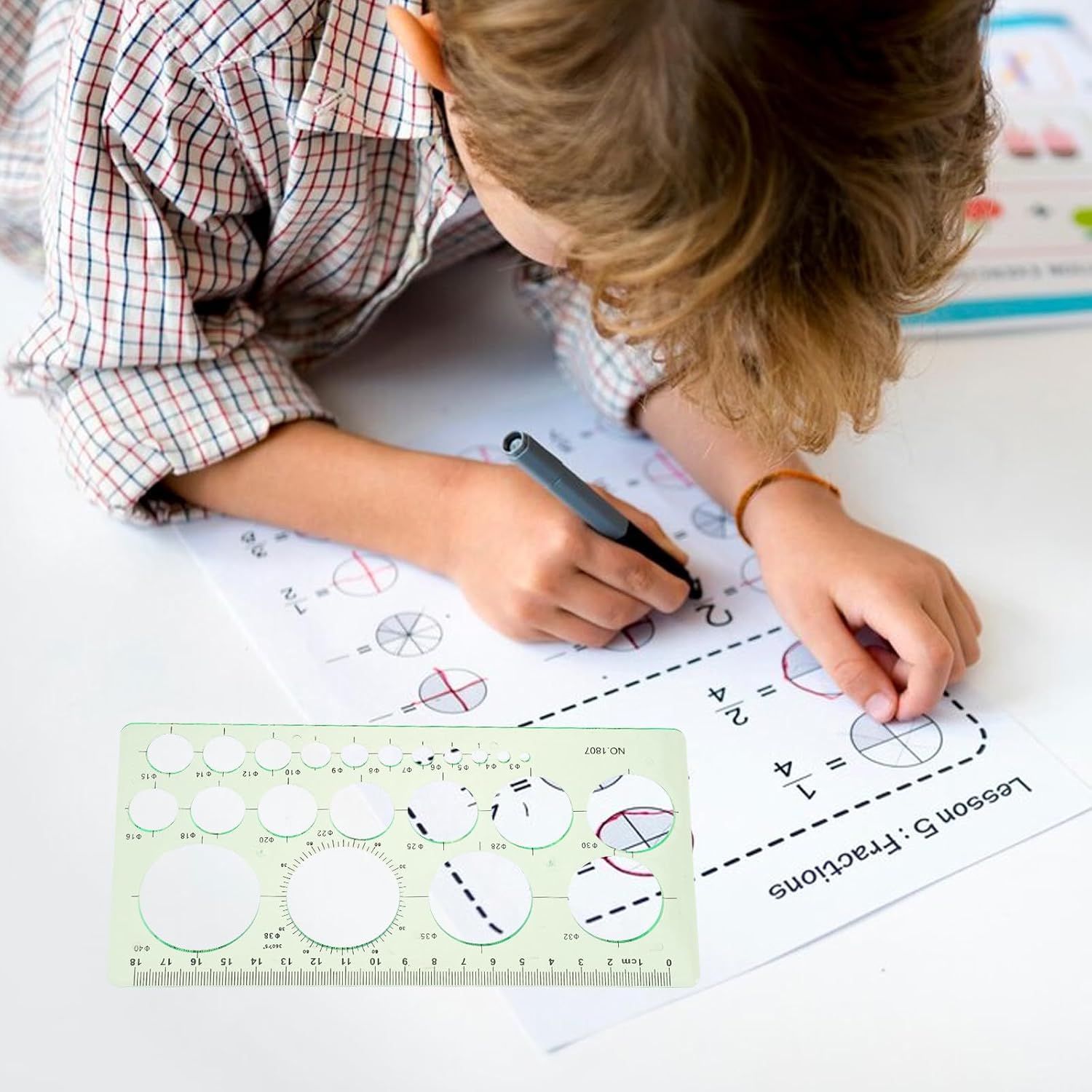 9pcs Geometric Stencil Rulers Circle and Templates Plastic Drawing Guides for Artists Technical Drafting Supplies for Office and School Use