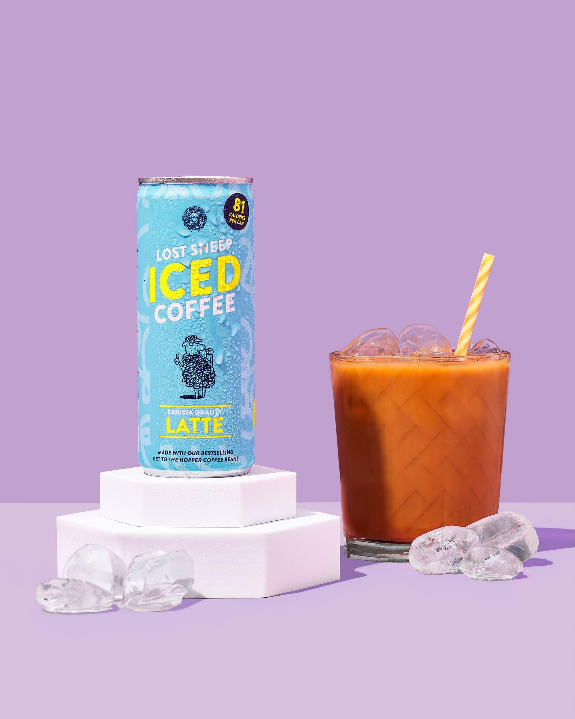 Listo para beber - Lost Sheep Coffee - Latte helado listo para beber - Lost Sheep Coffee - 12 latas de café con leche helado