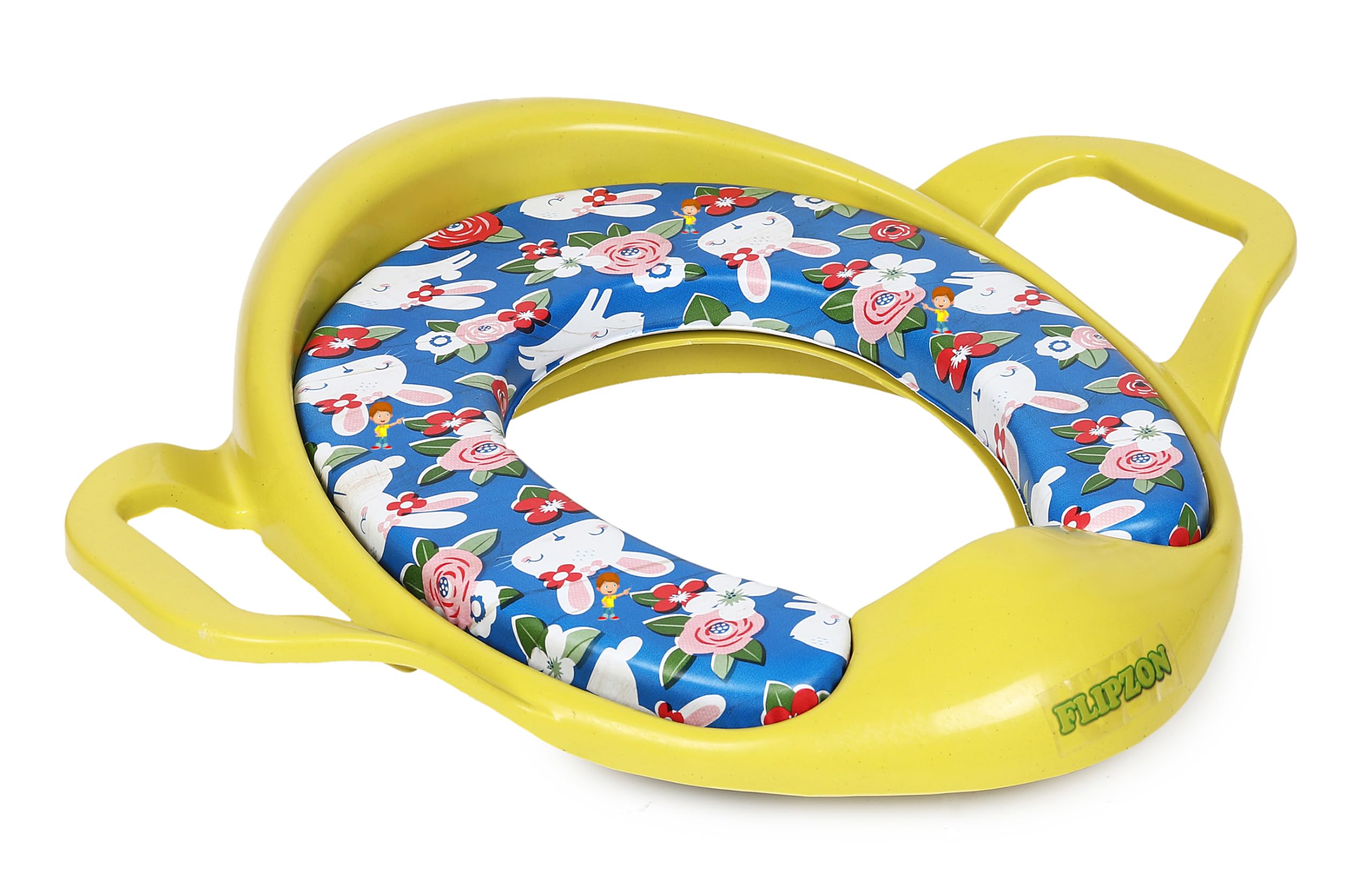 FLIPZON Premium Baby Cushioned Potty Seat, Toilet Seat with Handle for kids (Banana Yellow)-image-48
