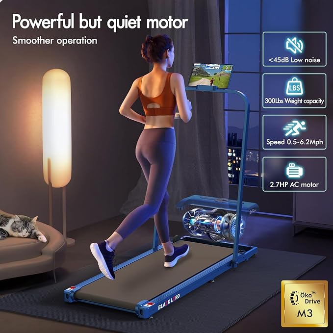 Caminadora Eléctrica Plegable 2.7 HP 9.98 km/h Azul miniatura 2