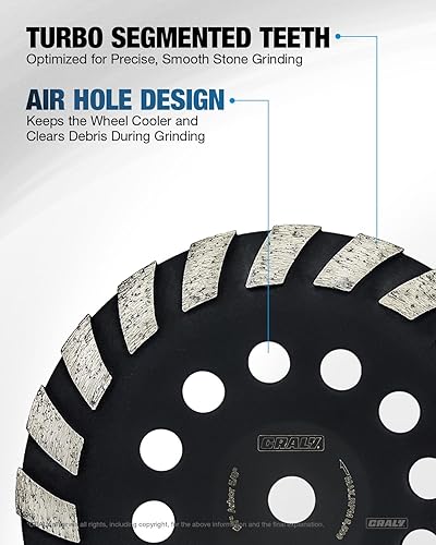 Miniatura 3 de CRALY 7 pulgadas, eje de 58 pulgadas, muelas abrasivas de diamante(30418001)