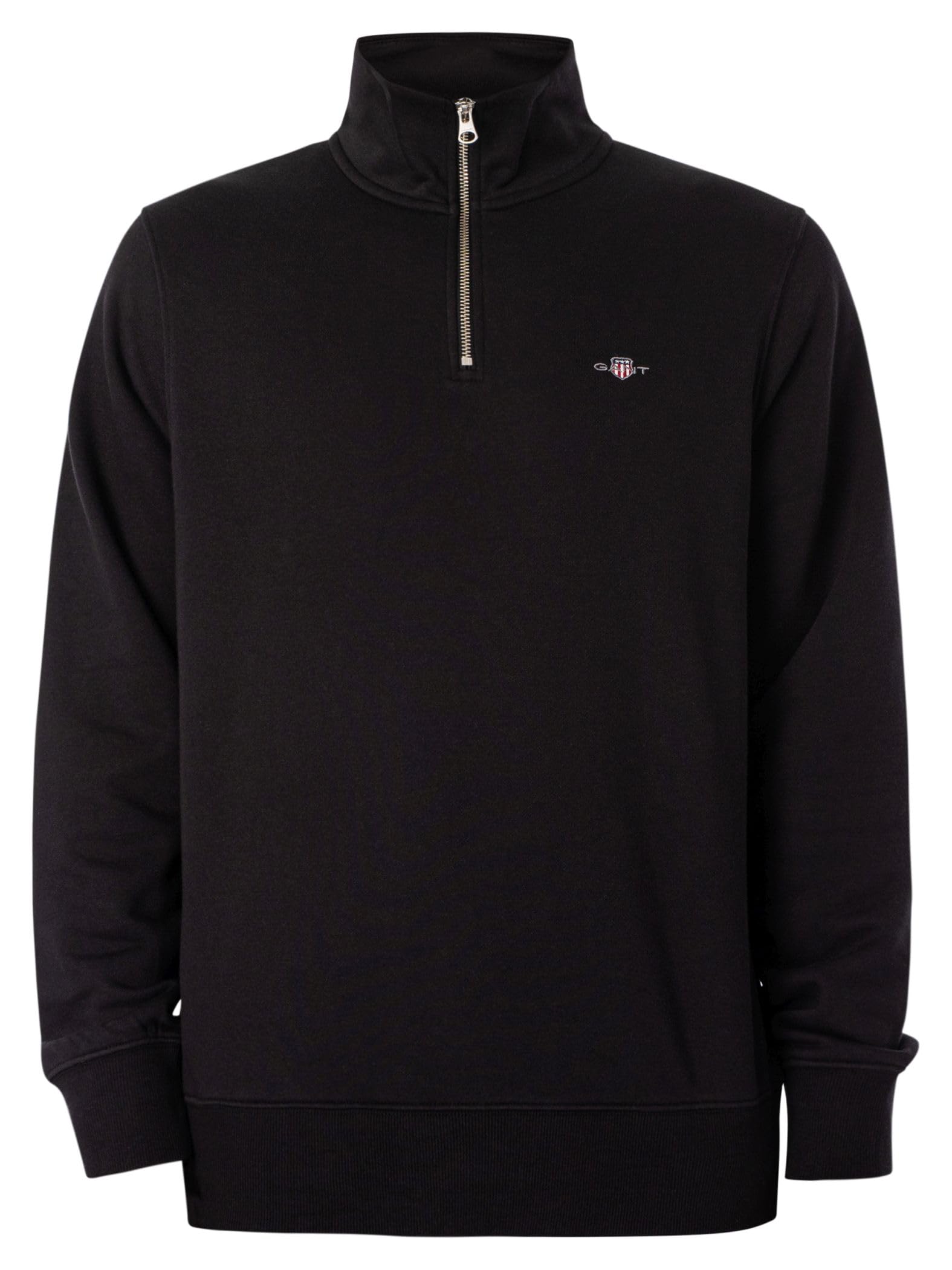 GANT Herren Sweatshirt Mit 1/4-Reißverschluss Und Regulärem Schild, Fresh Blue