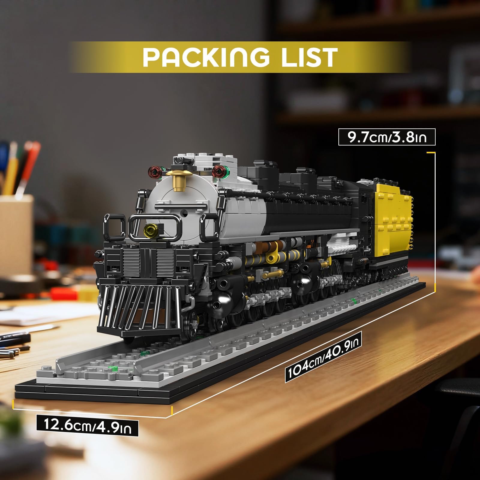 Mould King 12049 - Set di costruzione di locomotive a vapore, 3040+ pezzi, kit di modellini di treni su larga scala con binari e tender per carbone, progetto di assemblaggio meccanico per adulti e