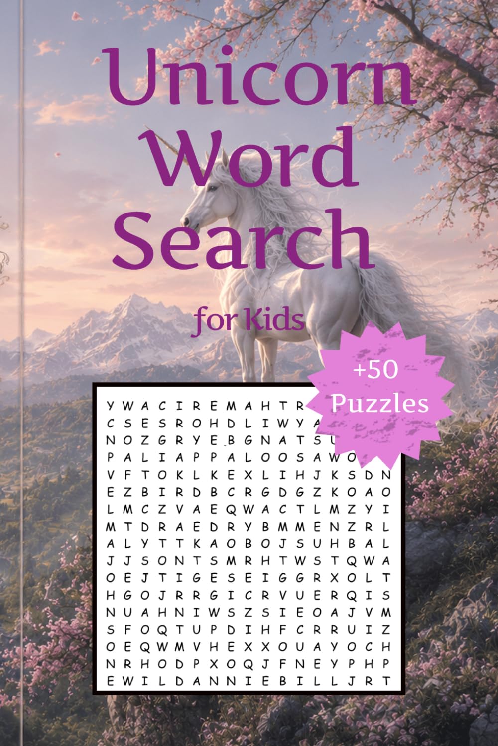 Unicorn Word Search for Kids