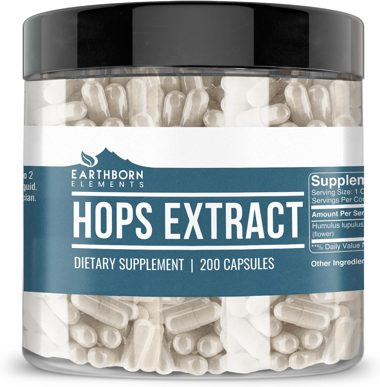 Hops Extract, 200 Capsules, Pure & Undiluted, No Additives
