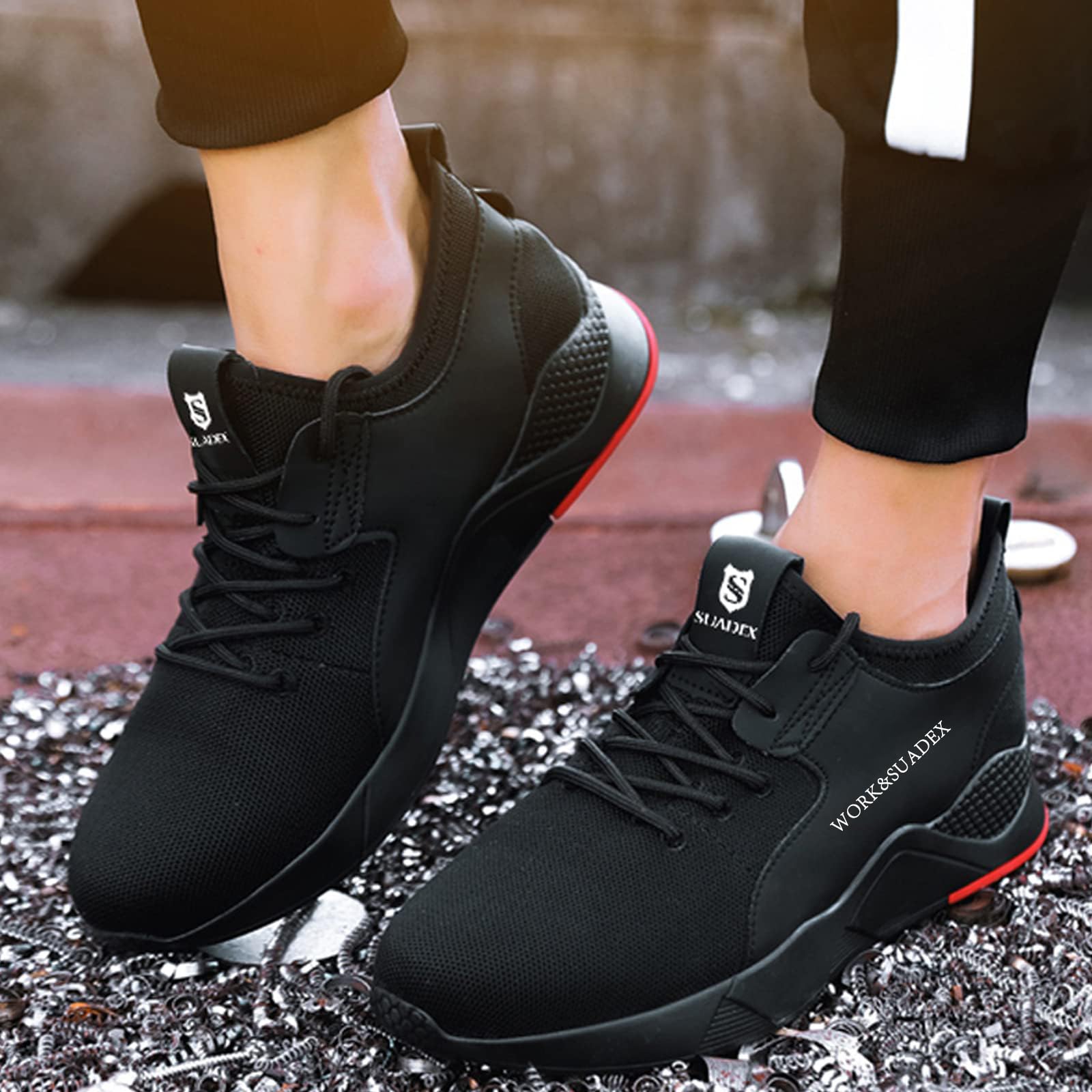 SUADEX Chaussures de Sécurité Hommes Femmes Légère Basket Securite Confortable Antidérapante Chaussures de Travail Respirantes
