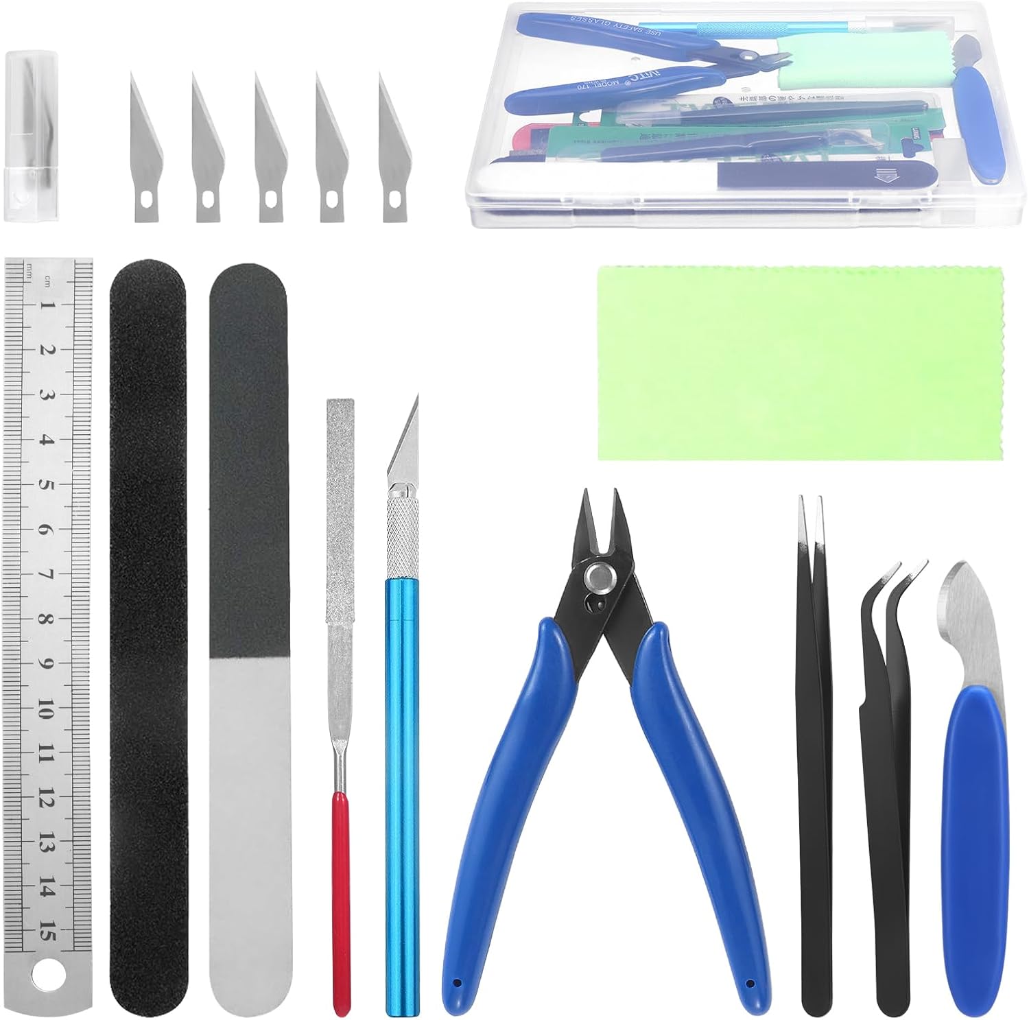 Fippy 11PCS Model Kit Tools, Gundam Model Tool Kit, Hobby Building Tools Kit for Gundam Basic Model Assembling, Building and Repairing