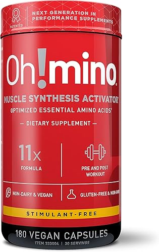 Ohmino Activador de sĂntesis muscular 180 cápsulas de electrolitos cápsulas de aminoácidos sin estimulantes suplementos preentrenamiento despuĂ©s del Ohmino Activador de sĂntesis muscular 180 cápsulas de electrolitos cápsulas de aminoácidos sin estimulantes suplementos preentrenamiento despuĂ©s del