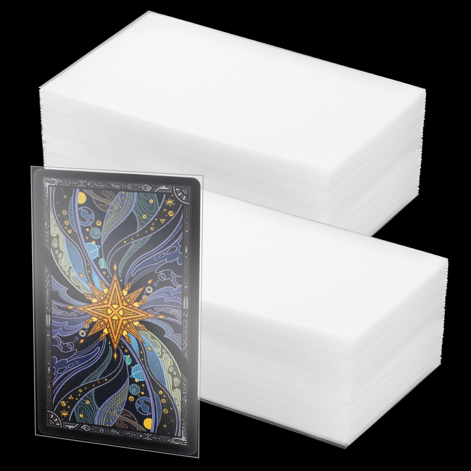 Photo 1 of Maitys 300 Pack Clear Tarot Card Sleeves (72x122mm) 200?M Thick, Non-Glare Compatible with TCG & Board Game Cards