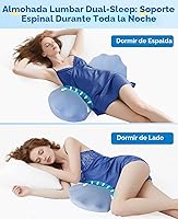 Vista 8 de Almohada de apoyo lumbar para dormir – Almohada de espuma viscoelástica para la parte inferior de la espalda para la cama para aliviar el dolor