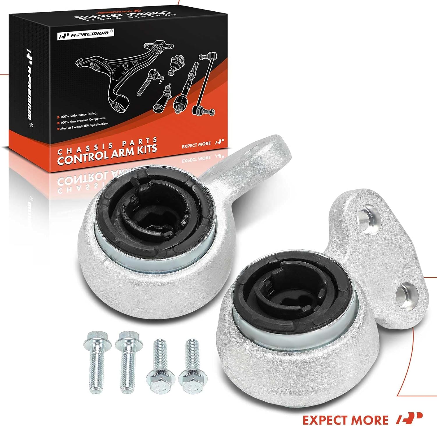 A-Premium 2 x Front Lower Control Arm Bushing with Bolt, Compatible with BMW 320i 2001-2005, 323i & 328i 1999-2000, 325i & 330i & 325Ci & 330Ci 2001-2006, 323Ci & 328Ci 2000, Z4 2003-2008