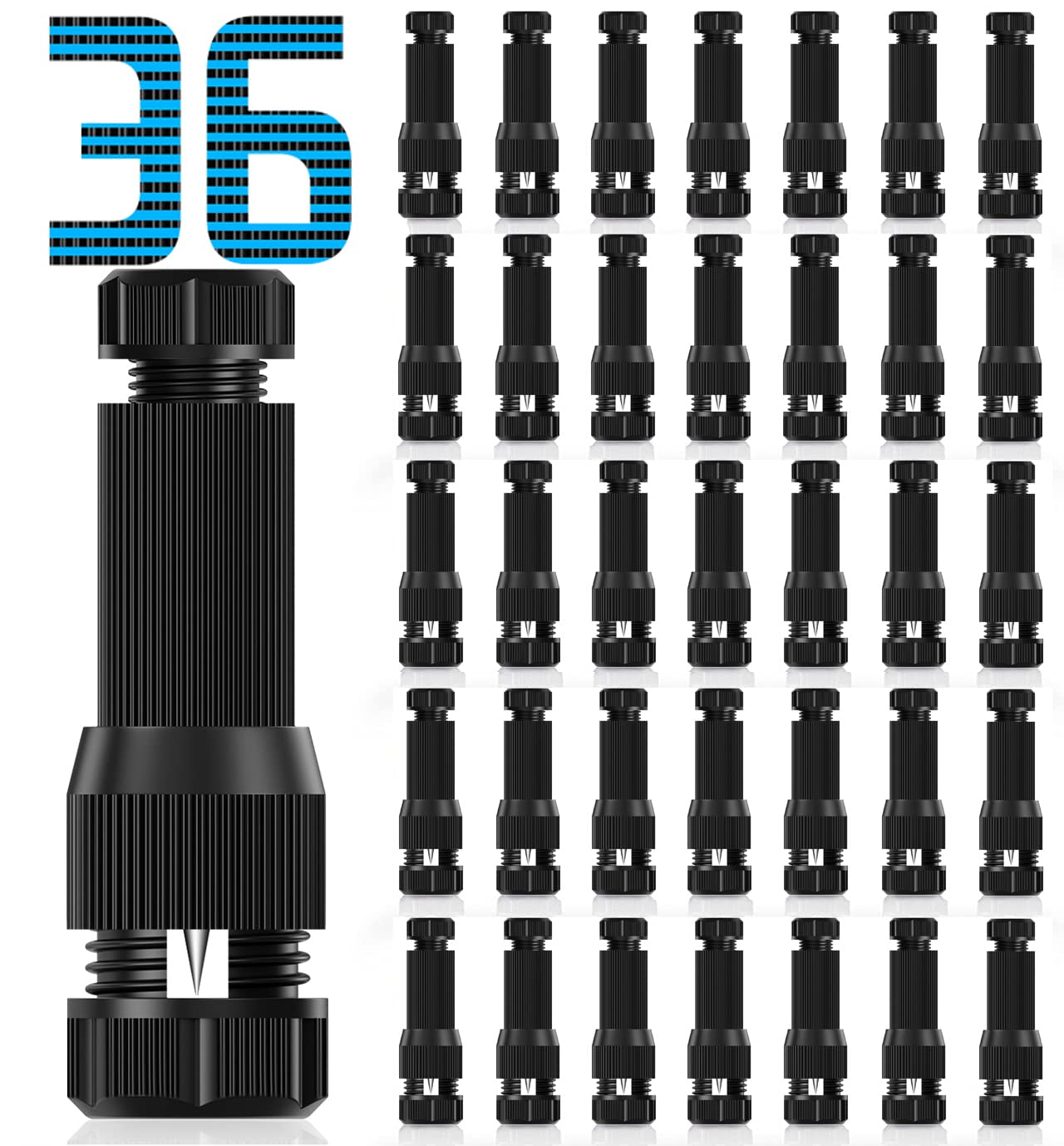 Fntek 36 Pack Low Voltage Landscape Light Wire Connector Outdoor