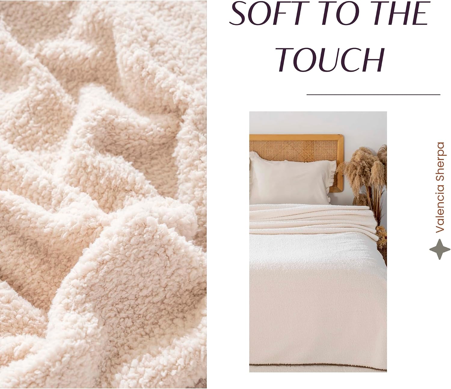 Large Soft Fleece Blanket for Bed & Couch | Cozy Double, Queen & King Size Throw for Adults & Couples | Warm Decorative Blanket, Idea for Women, Men, Teens & Families