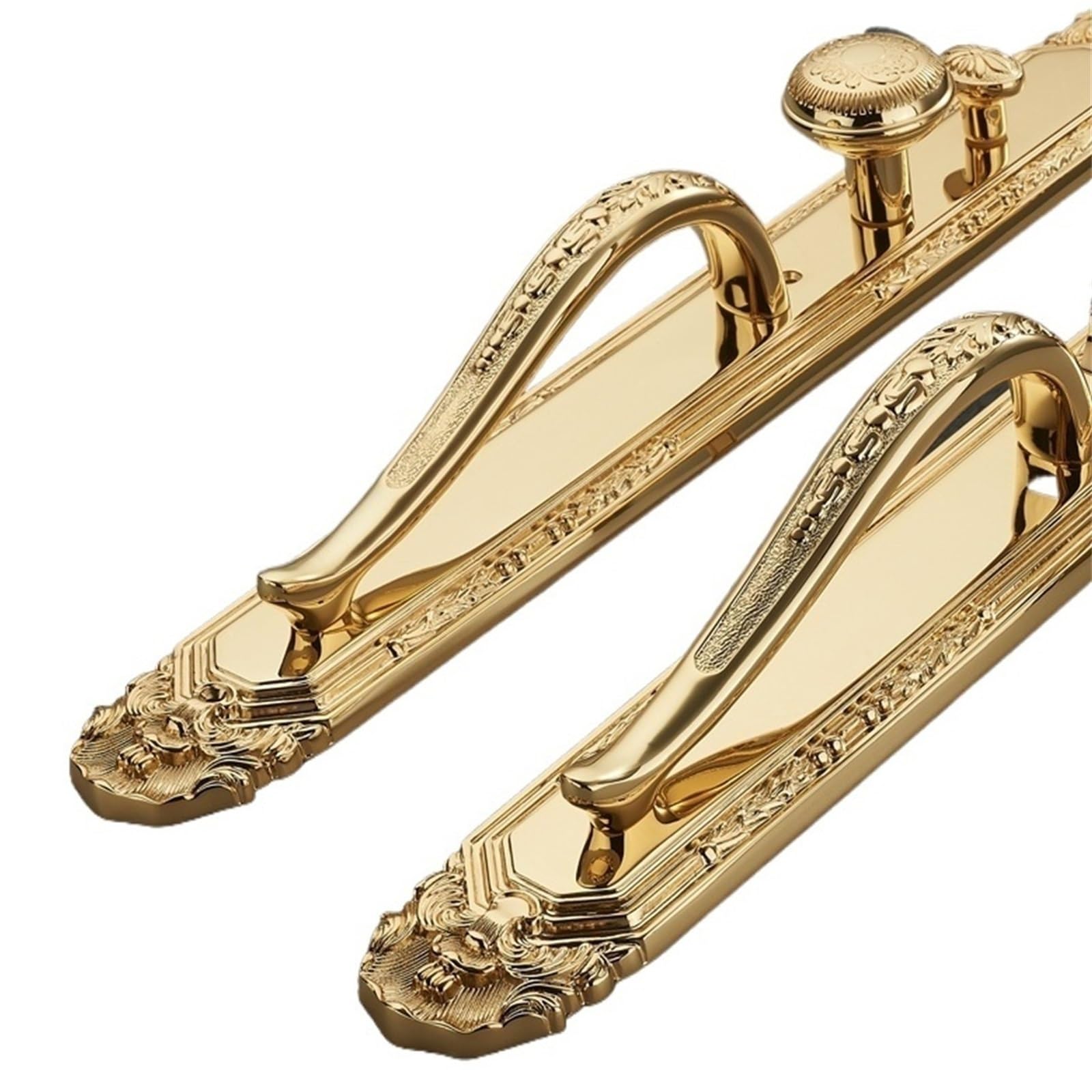 24K Gold Plating Copper （OR Zinc Alloy） Material Villa Lock Entrance Door for Single and Double(S Door ZINC Alloy_140MM)
