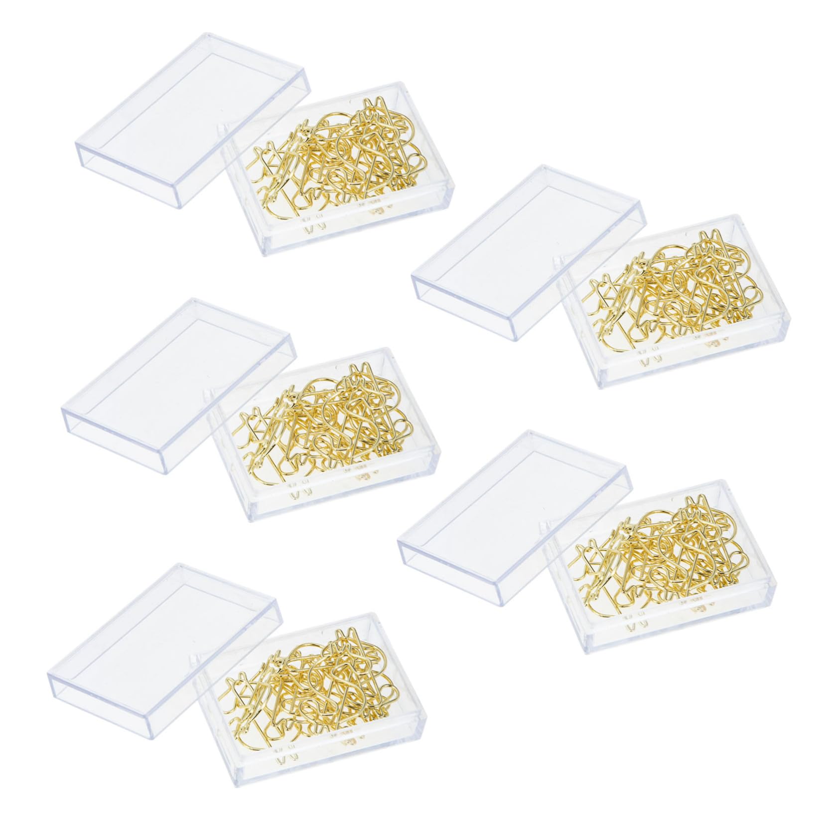 STOBOK 2 Sätze Goldene Büroklammer Büroklammern Groß Papier Clips Kabelklemme Große Bindeklammern Büroartikel Büromaterial Mappen Büroklammern Aus Legierung Gold-bürobedarf 50 Stück * 2