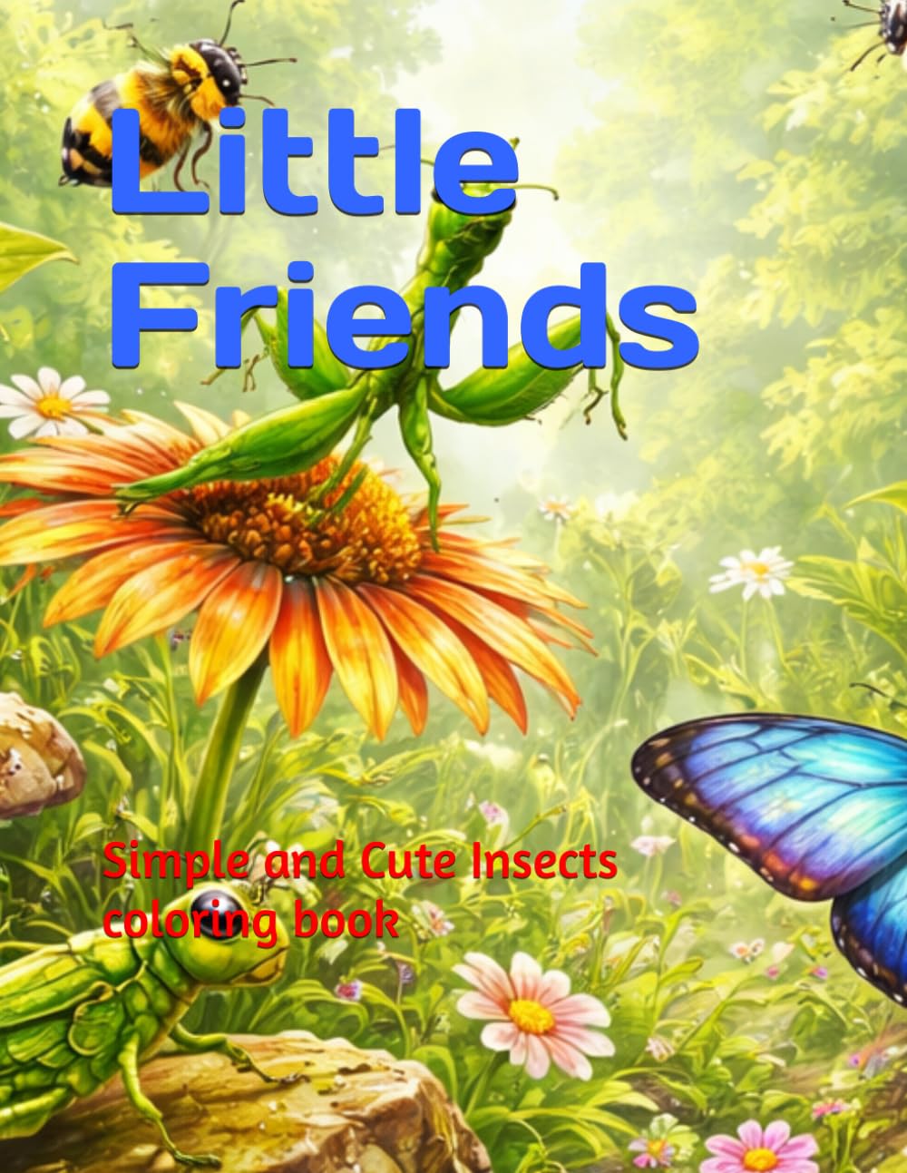Little Friends: Simple and Cute Insects coloring book