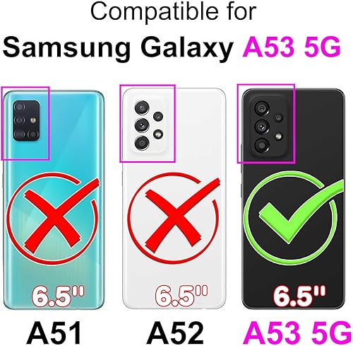 Miniatura 2 de Funda tipo cartera para Samsung Galaxy A53 5G, con función de soporte, para mujeres y hombres, funda de piel sintética para Samsung Galaxy A53 5G