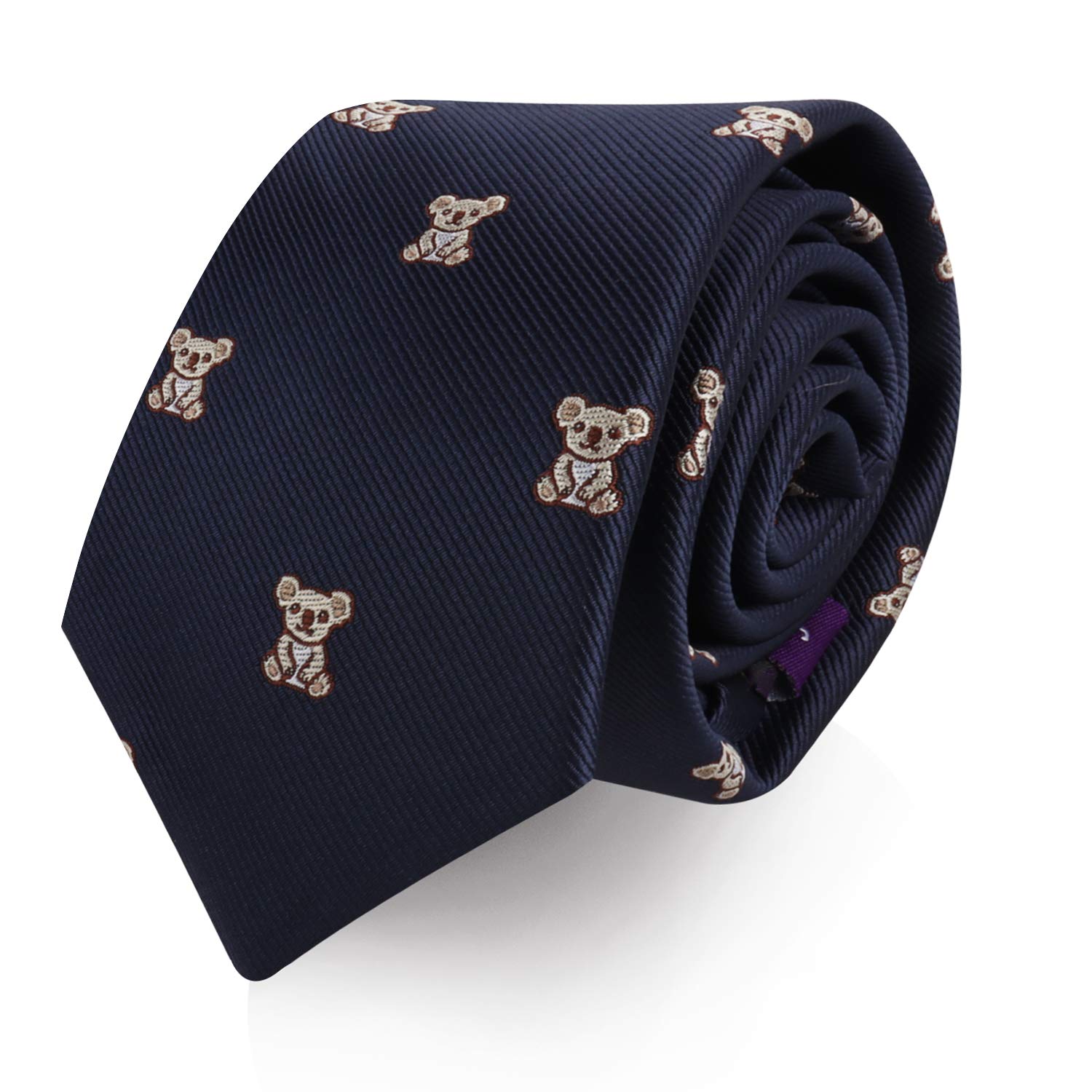 AUSCUFFLINKS Corbatas de animales | Corbatas delgadas tejidas | Corbatas de boda para padrinos de boda | Corbatas de trabajo para él, Koala, Regular