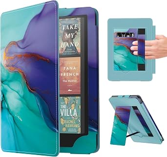 Folio Case Compatible for 7" 12th Generation, 2024 Release, Slim Cover with Auto Wake/Sleep, no fit for 7" Alcatel S7 Android Tablet Blue Marble