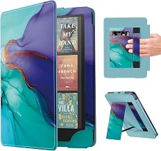 Folio Case Compatible for 7" (12th Generation, 2024 Release), Slim Cover with Auto Wake/Sleep, no fit for 7" Lenovo S7 / Alcatel M7 Android Tablet (Green Marble)