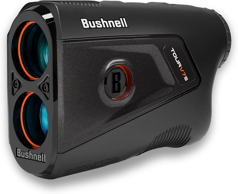 Telémetro láser Golf Tour V7 Shift con tecnología Tour Trusted Slope, pantalla de doble color, recuperación de rango de yardas, alcance de 1300 yardas y aumento de 6X